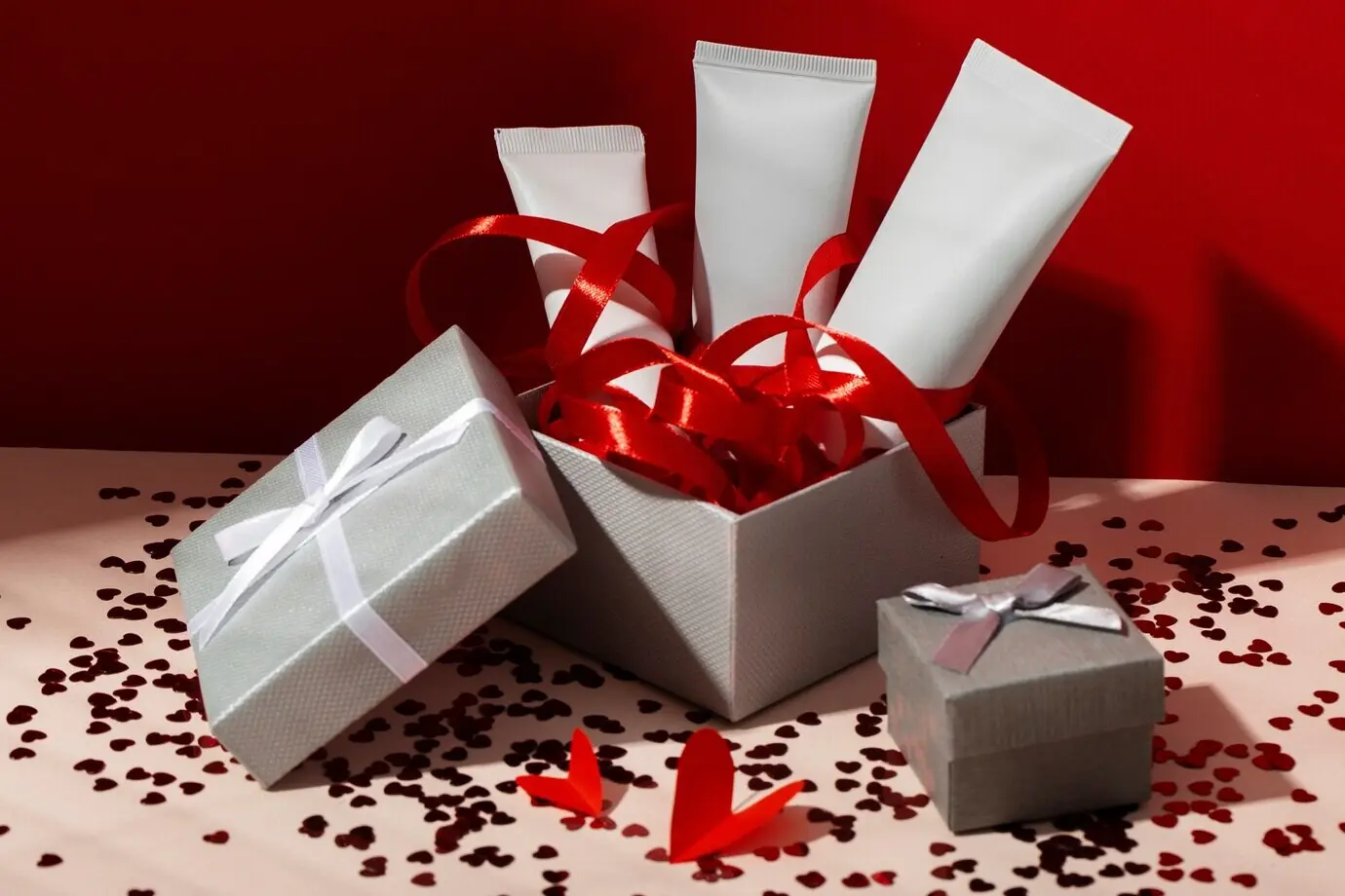 Gestaltung eines Stilllebens zum Valentinstag